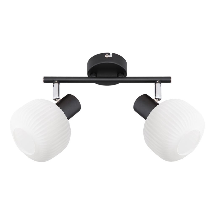 Prezent 27520 - Oświetlenie punktowe ARYA 2xE14/40W/230V czarny/biały