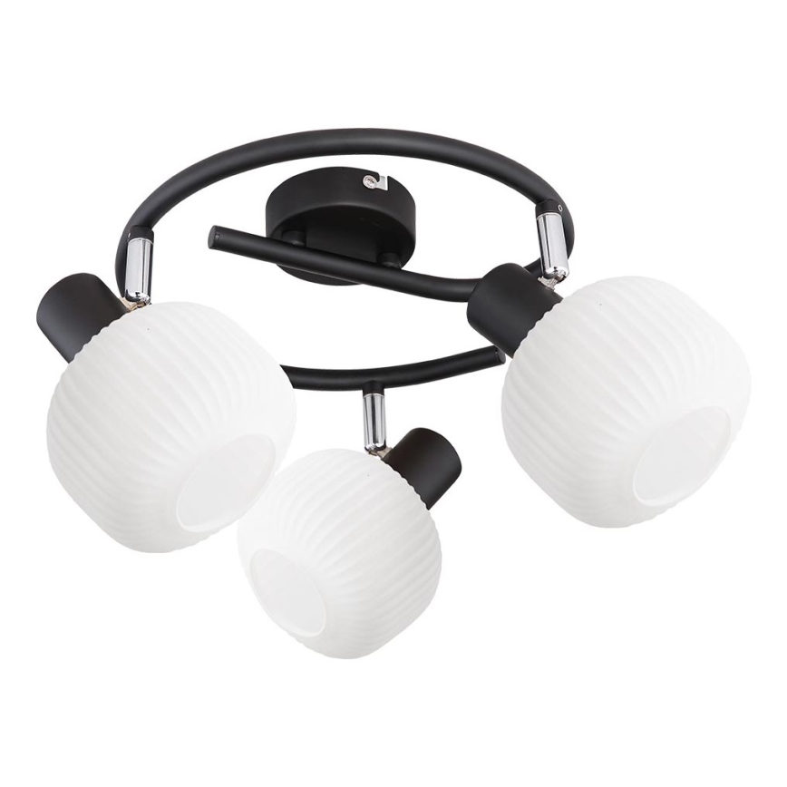 Prezent 27521 - Oświetlenie punktowe ARYA 3xE14/40W/230V czarny/biały
