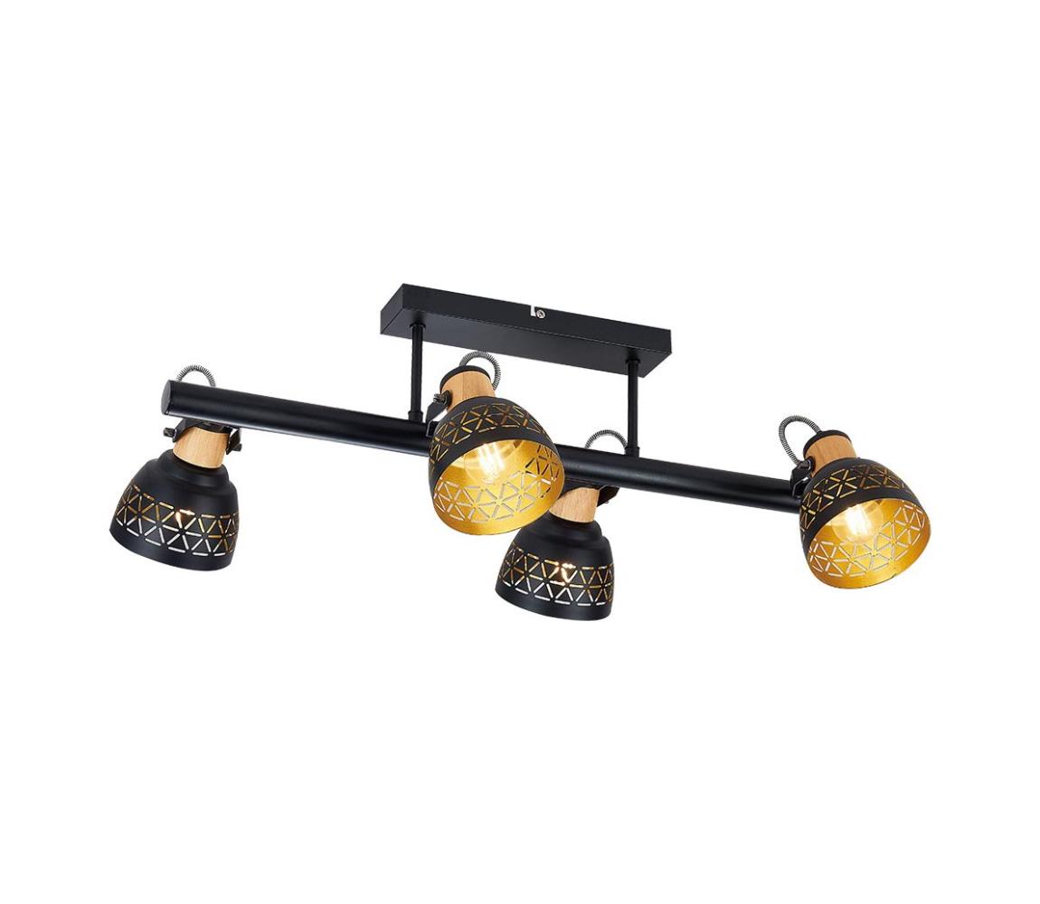 Prezent 27524 - Żyrandol natynkowy MESCALA 4xE14/40W/230V czarny