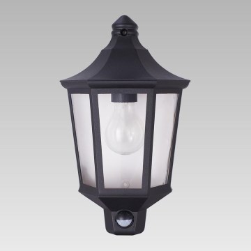 Prezent 31601 - Lampa zewnętrzna z czujnikiem TULSA 1xE27/60W/230V IP44