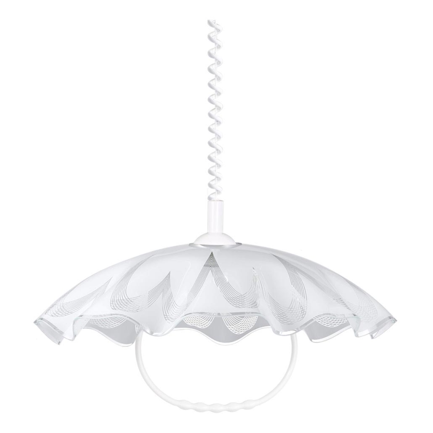 Prezent 45052 - Lampa wisząca LYRA GLASS 1xE27/60W biała