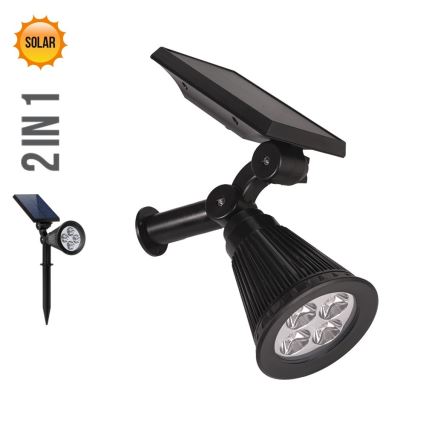 Prezent 65286 - LED Oświetlenie solarne 2w1 LION LED/2W/3,7V IP44 2220 mAh