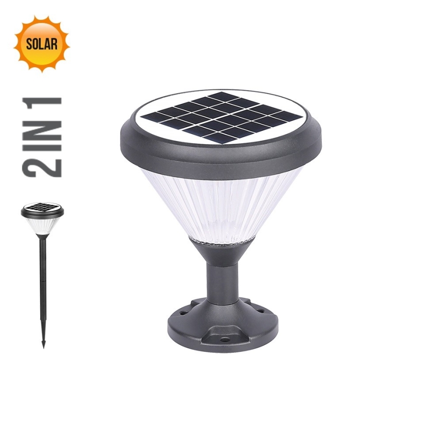 Prezent 65291 - LED Oświetlenie solarne 2w1 AKRA LED/10W/3,2V IP65 2000 mAh