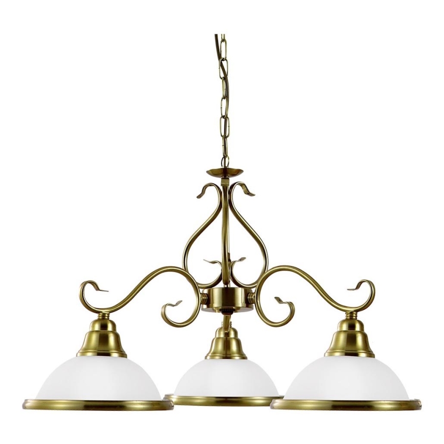 Prezent 75361 - Żyrandol na łańcuchu VIOLA 3xE14/40W/230V złoty