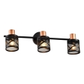 Prezent 75469 - Kinkiet punktowy ANTARES 3xE14/40W/230V czarny/miedziany