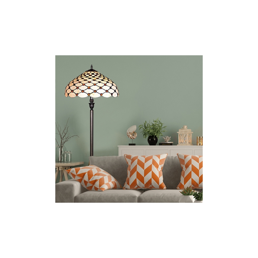 Prezent 76 - Lampa podłogowa TIFFANY 2xE27/60W