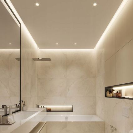 Profil wpuszczany do taśm LED 1 m czarny/biały