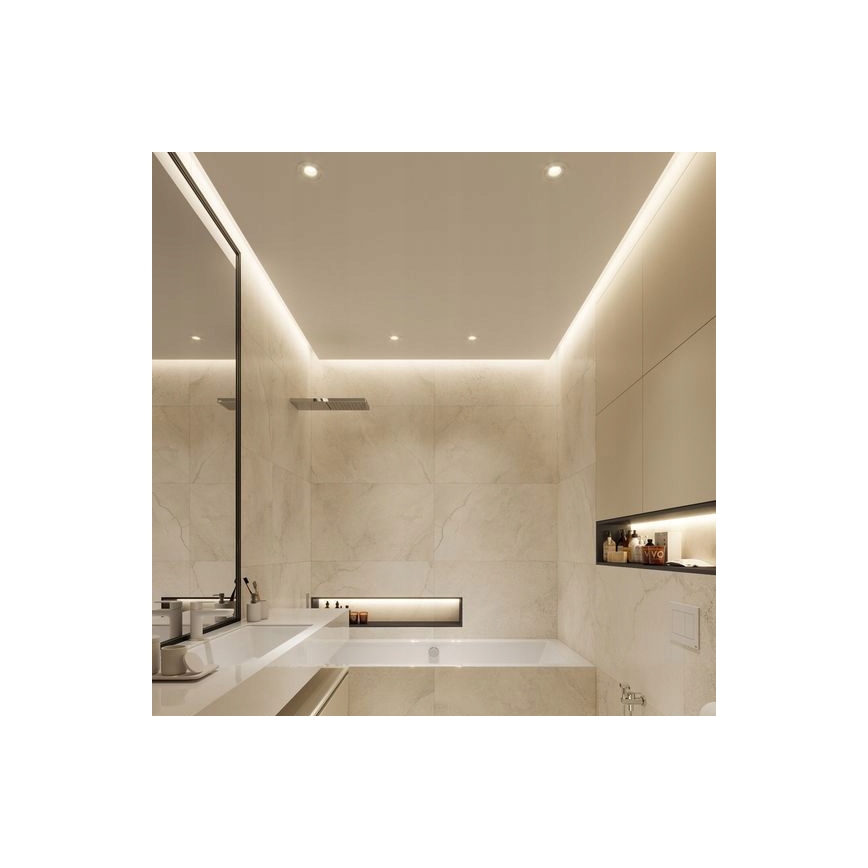 Profil wpuszczany do taśm LED 1 m czarny/biały