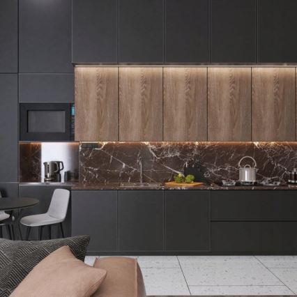 Profil wpuszczany do taśm LED 1 m czarny/biały