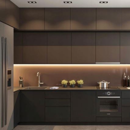 Profil wpuszczany do taśm LED 1 m czarny/biały