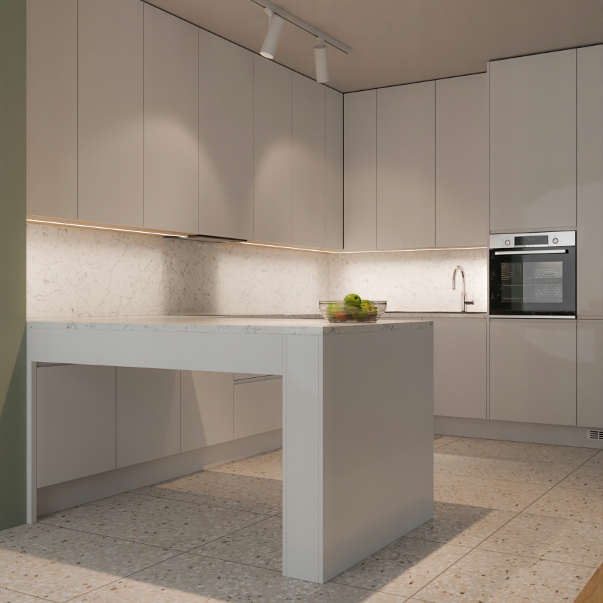 Profil wpuszczany do taśm LED 1 m czarny/biały