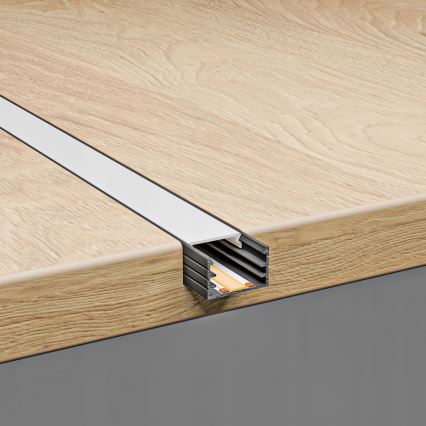 Profil wpuszczany do taśm LED 1 m czarny/biały