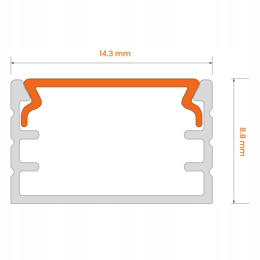 Profil wpuszczany do taśm LED 1 m czarny/biały