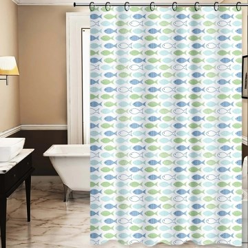 Prysznicowy zasłona TORO PREMIUM 178x199 cm niebieski/zielony