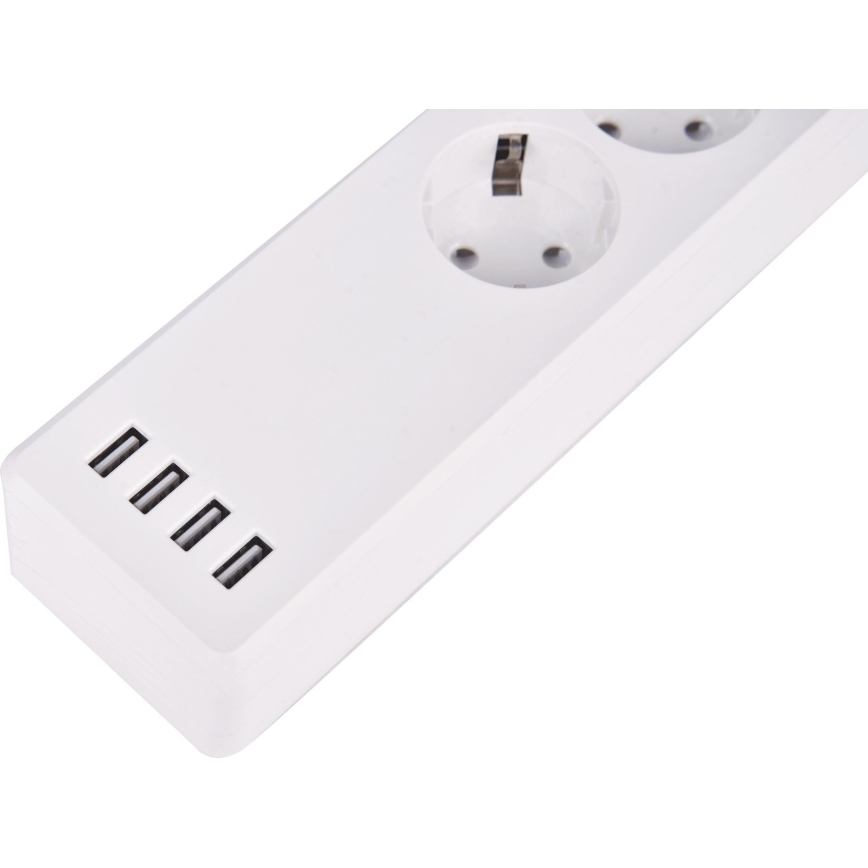 Przedłużacz z wyłącznikiem 1,8 m + 4xUSB/Wi-Fi Tuya SCHUKO