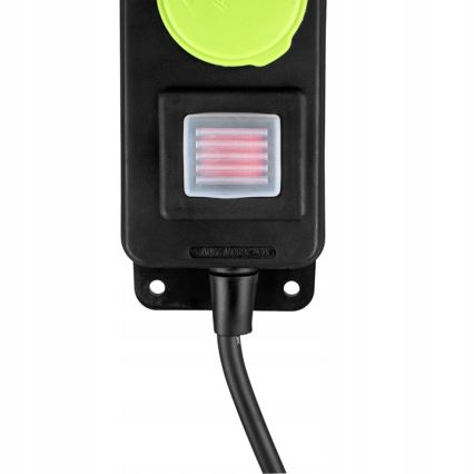 Przedłużacz 20 m z wyłącznikiem, 3 gniazda, IP44