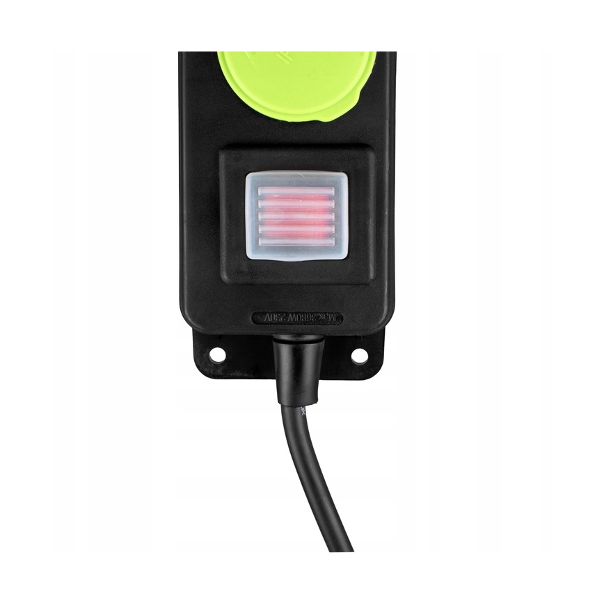 Przedłużacz 20 m z wyłącznikiem, 3 gniazda, IP44