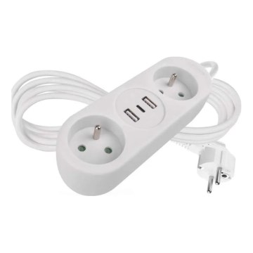 Przedłużacz 2Z + 2x USB-A + USB-C 1,4 m