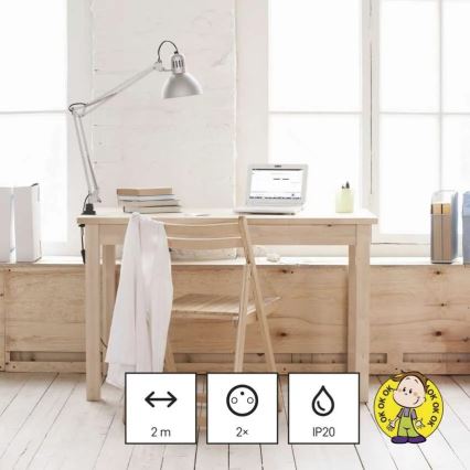 Przedłużacz 2Z + 2x USB-A + USB-C 1,4 m