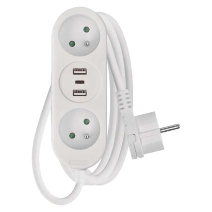 Przedłużacz 2Z + 2x USB-A + USB-C 1,4 m