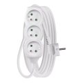 Przedłużacz 3-gniazdkowy 5 m biały