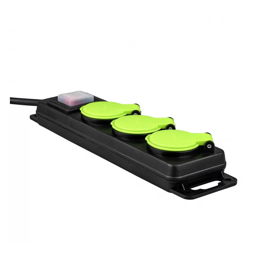 Przedłużacz 3-gniazdowy z wyłącznikiem, 5 m, IP44