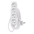 Przedłużacz 4-gniazdkowy 3 m biały