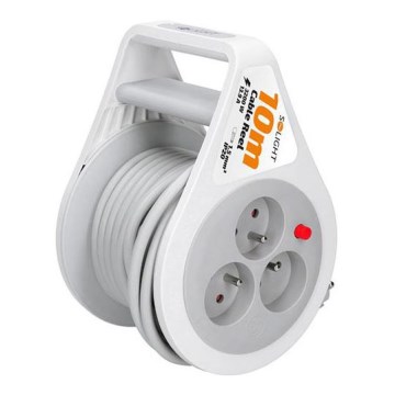 Przedłużacz bębnowy 3 gniazda 10 m