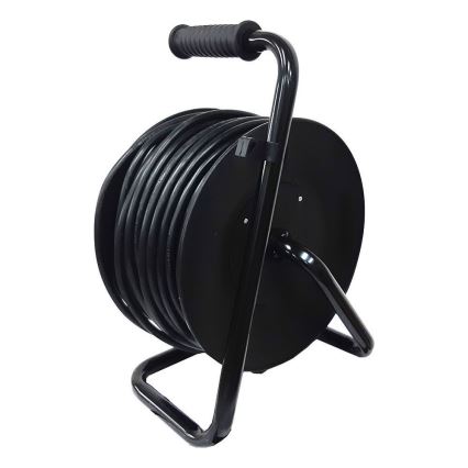 Przedłużacz na bębnie 50m czarny