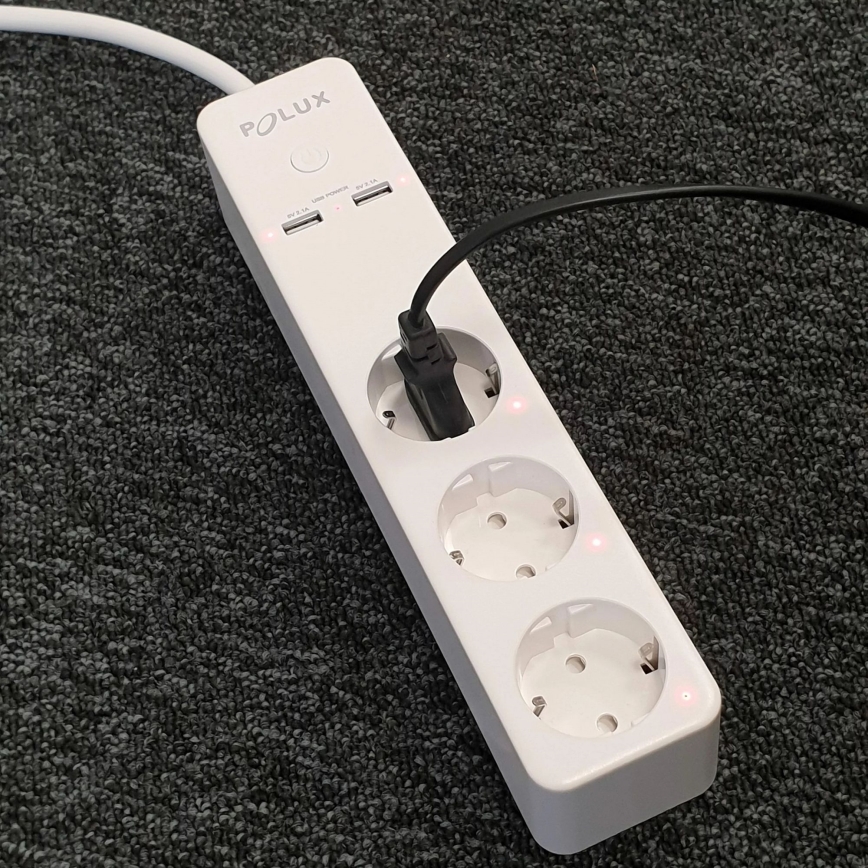 Przedłużacz SMART z wyłącznikiem 1,5 m + 2xUSB/Wi-Fi Tuya SCHUKO