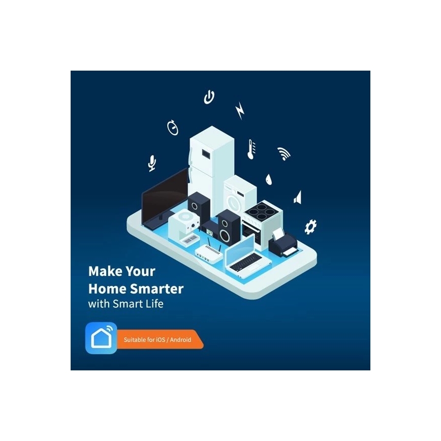 Przedłużacz z wyłącznikiem SMART 1,8 m 4 gniazda + 4x USB Wi-Fi Tuya