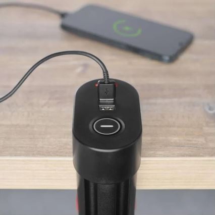 Przedłużacz z mocowaniem do stołu 3Z + 3xUSB 1,5m czarny