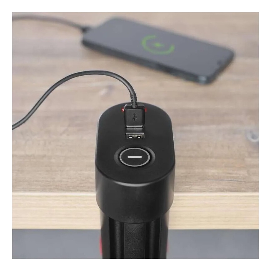 Przedłużacz z mocowaniem do stołu 3Z + 3xUSB 1,5m czarny