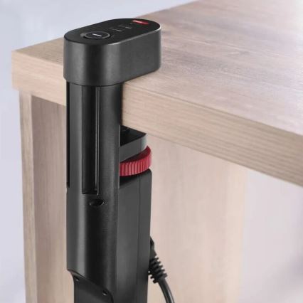 Przedłużacz z mocowaniem do stołu 3Z + 3xUSB 1,5m czarny