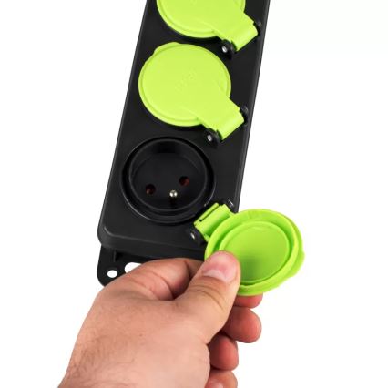 Przedłużacz z wyłącznikiem, 3 gniazda, 10 m, IP44