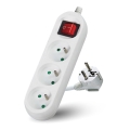 Przedłużacz z wyłącznikiem 3 gniazda 3 m