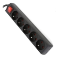 Przedłużacz z wyłącznikiem 5Z Typ E 1,5m czarny