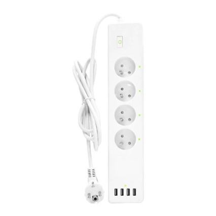 Przedłużacz z wyłącznikiem SMART 1,8 m 4Z + 4xUSB Wi-Fi Tuya