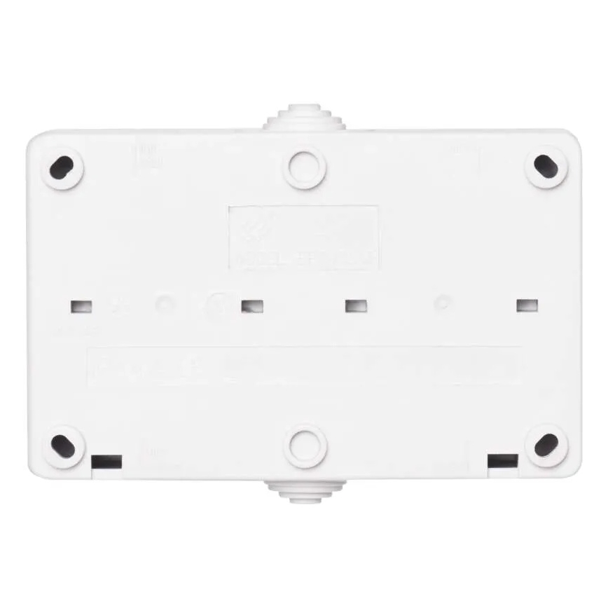 Przełącznik domowy AC nr 6 z gniazdkiem 250V/16A IP44 biały