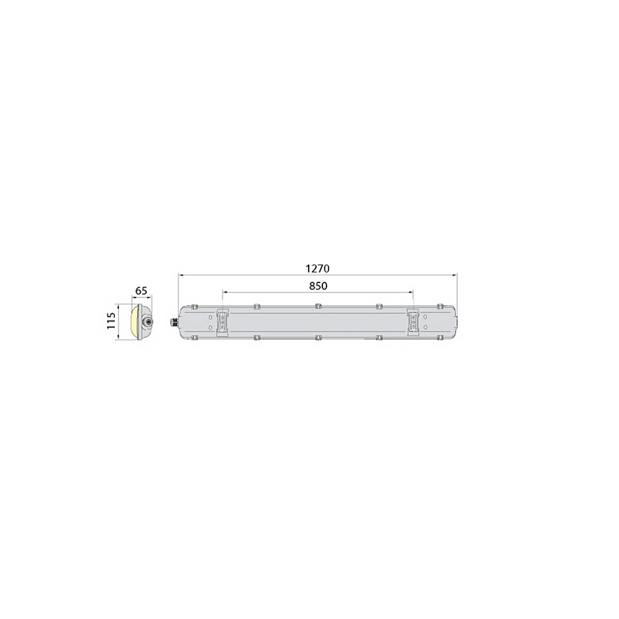 Przemysłowa lampa fluorescencyjna 2xG13/18W/230V IP65 1270 mm