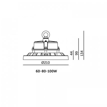 Przemysłowa oprawa sufitowa LED RIO PRO HIGHBAY LED/60/80/100W/230V 4000/5000/6000K IP66
