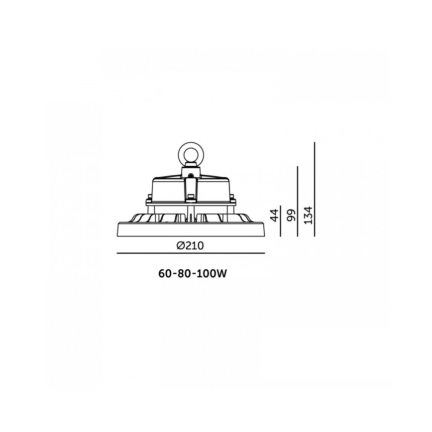 Przemysłowa oprawa sufitowa LED RIO PRO HIGHBAY LED/60/80/100W/230V 4000/5000/6000K IP66