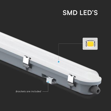 LED techniczna oprawa świetlówkowa z czujnikiem ruchu i zmierzchu LED/48W/230V IP65 4000K 150 cm
