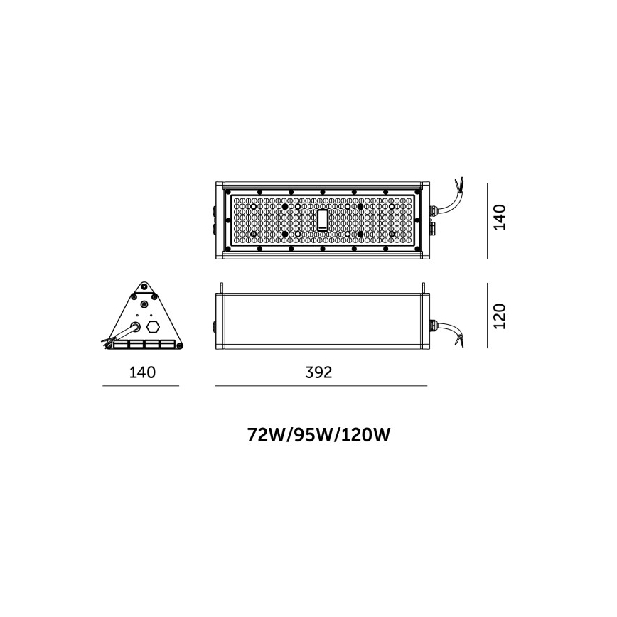Ściemnialna przemysłowa oprawa techniczna LED NICO HIGHBAY LED/72/95/120W/230V 3000/4000/6000K IP65