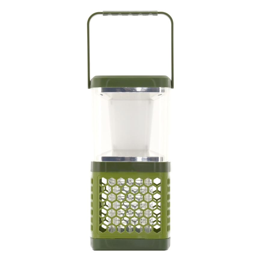 Przenośna ładowalna lampa LED z pułapką na owady LED/3W/1800 mAh zielony