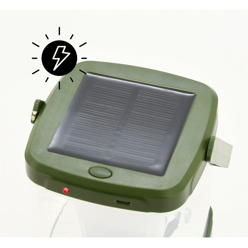 Przenośna ładowalna lampa LED z pułapką na owady LED/3W/1800 mAh zielony