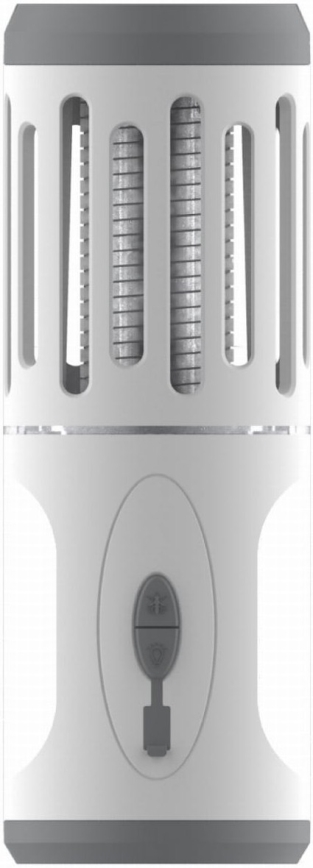 Przenośna ładowalna lampa LED z pułapką na owady LED/6W/1800 mAh IPX4 biały/szary