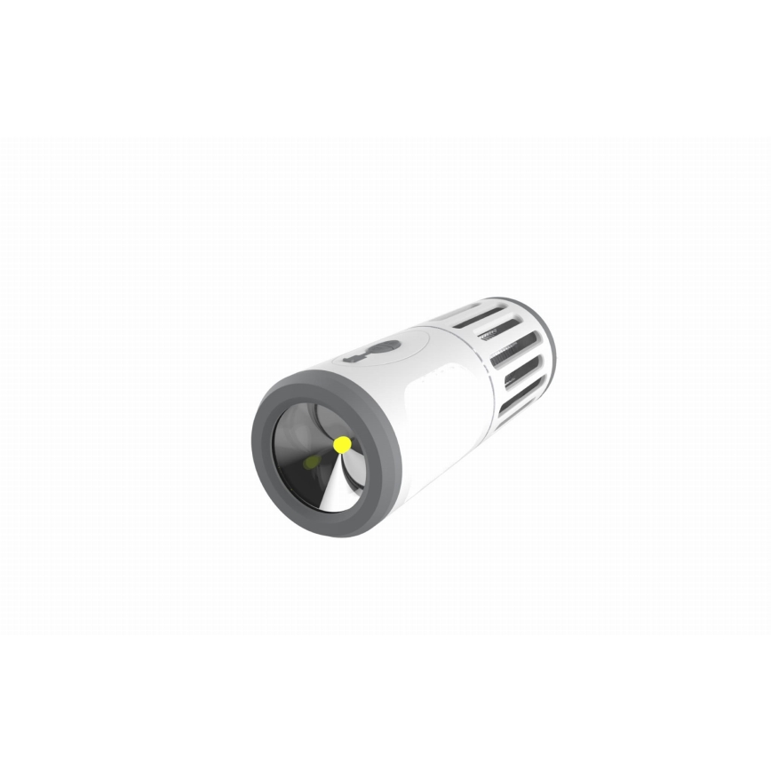 Przenośna ładowalna lampa LED z pułapką na owady LED/6W/1800 mAh IPX4 biały/szary