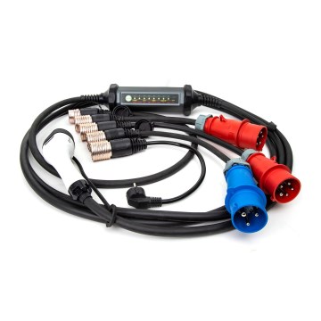 Przenośna ładowarka do samochodów elektrycznych z 4 adaptery Type 2 32A/480V 22kW 5m IP67