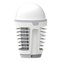 Przenośna lampka LED z łapaczem na owady LED/5W/1800 mAh IPX4 biała/szara